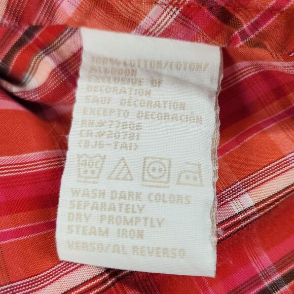 Tommy Hilfiger Plaid Button Down Long Sleeve Top Womens Size Extra Large XL - Picture 4 of 4